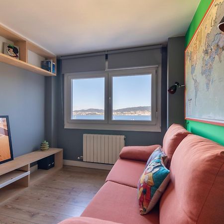 Apartamento Vistas Ria Con Parking Vigo Eksteriør billede