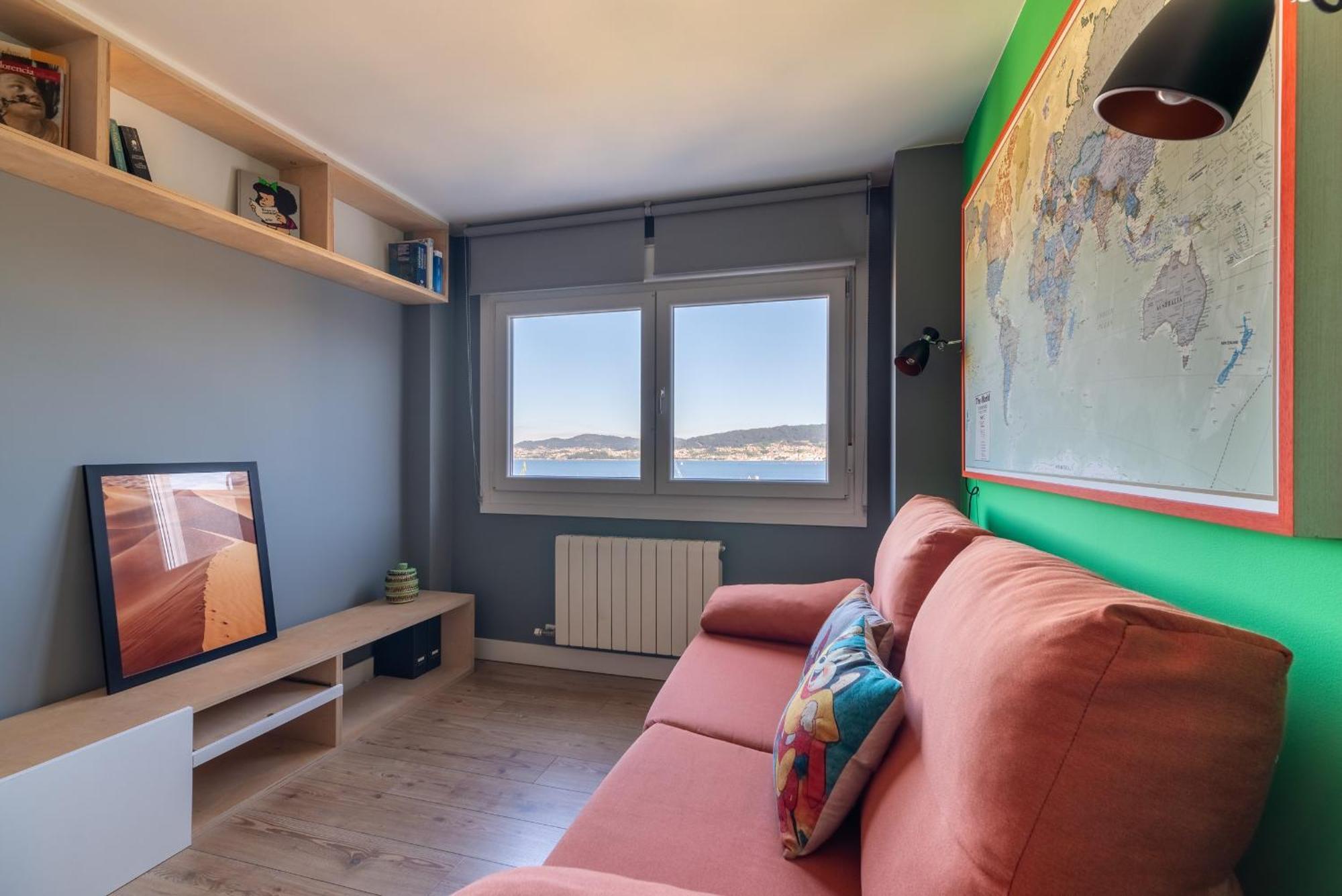 Apartamento Vistas Ria Con Parking Vigo Eksteriør billede